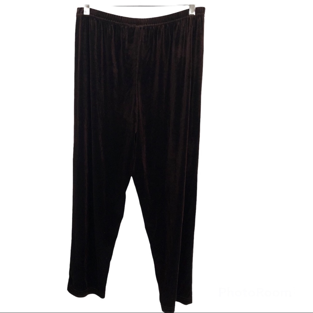 Coldwater Creek Elastic Waist Velvet Brown Size PXL Pants - Picture 1 of 7